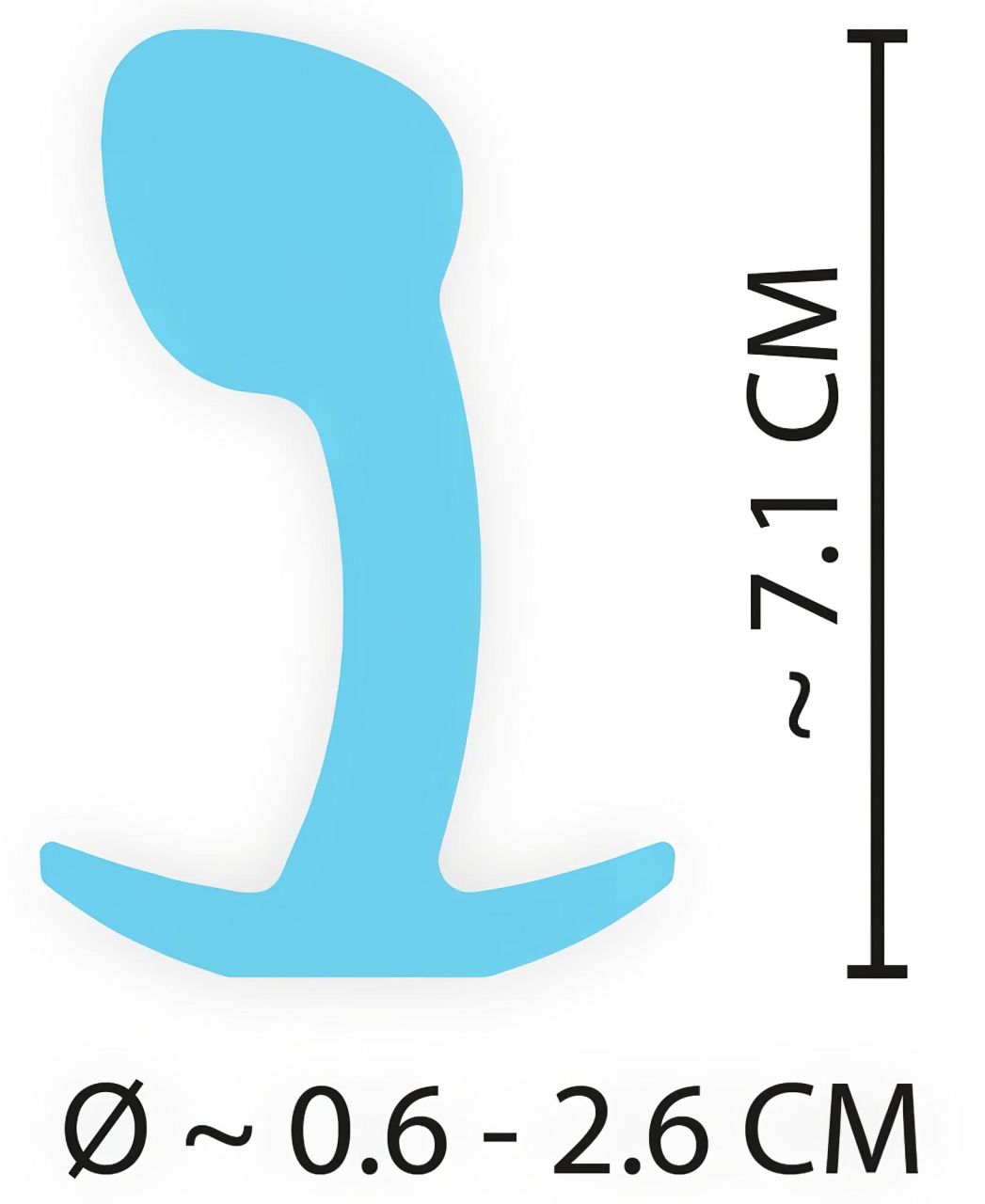Cuties Mini Butt Plug - szilikon anál plug - kék (2,6cm)