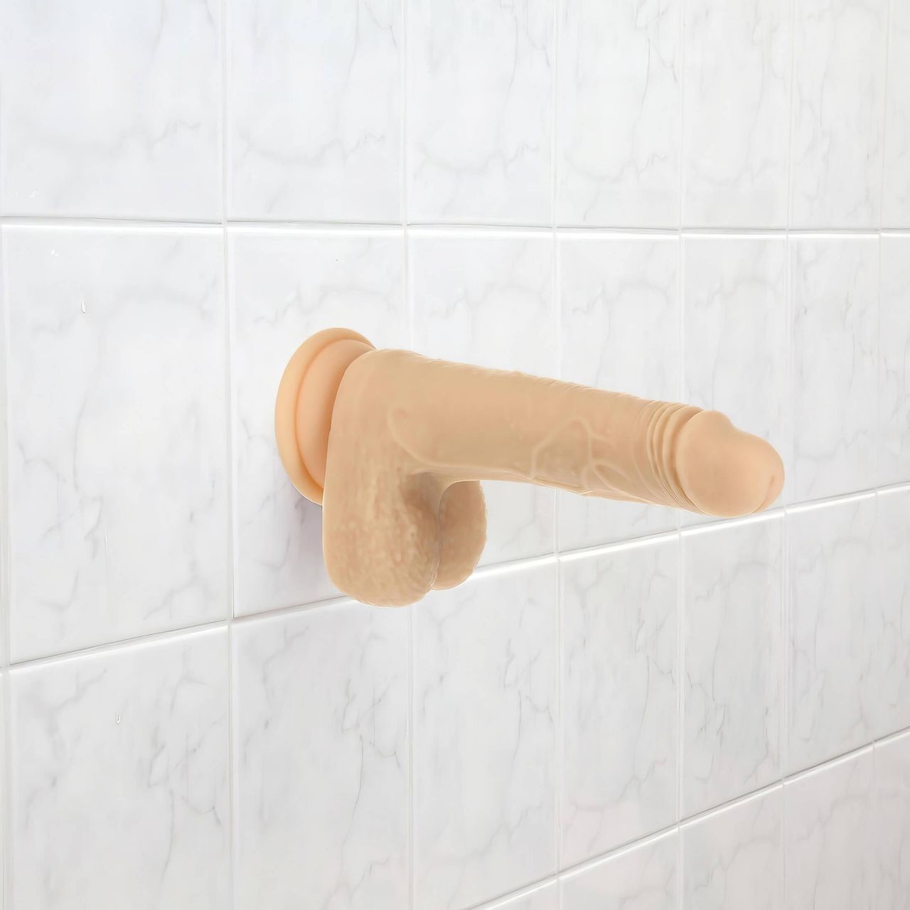 Naked Addiction Thrusting 7,5 - lökő vibrátor (19cm) - natúr Naked Addiction Thrusting 7,5 - lökő vibrátor (19cm) - natúr
