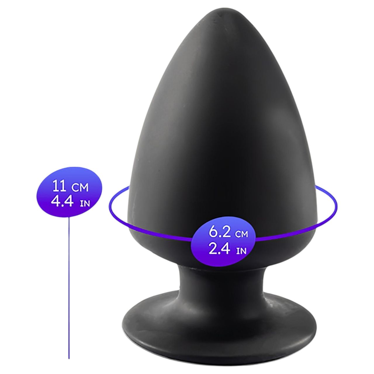 Silexd M - alakítható anál plug - 11cm (fekete)