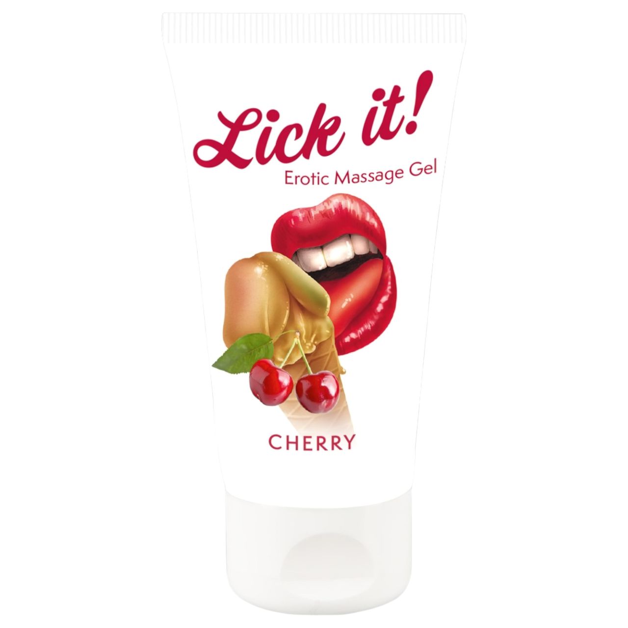 Lick it! - 2in1 ehető síkosító - cseresznye (50ml) Lick it! - 2in1 ehető síkosító - cseresznye (50ml)