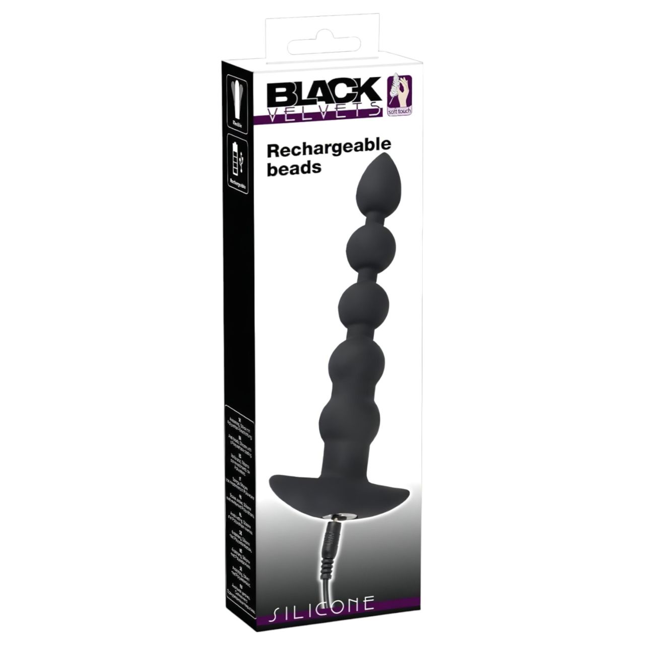 Black Velvet - akkus 5 gyöngyös anál vibrátor (fekete) Black Velvet - akkus 5 gyöngyös anál vibrátor (fekete)