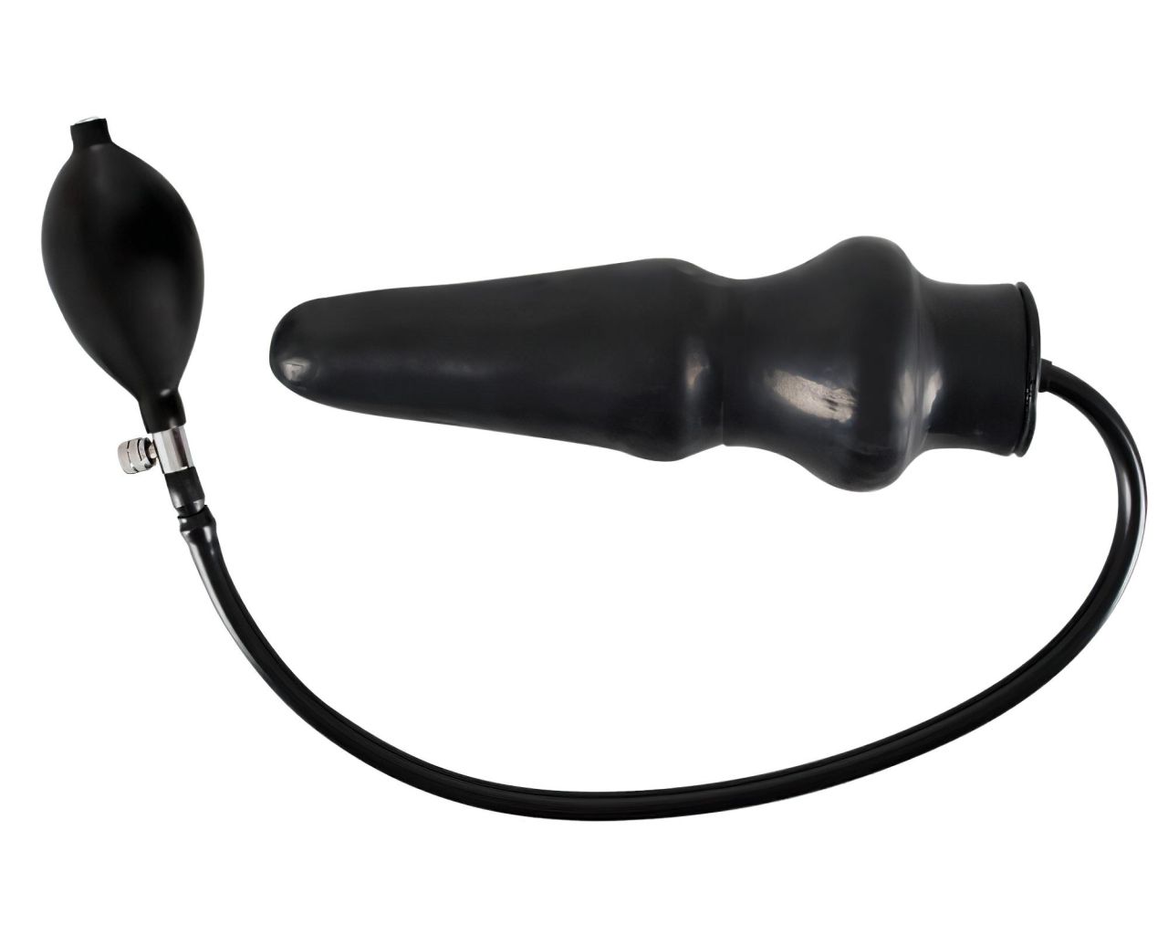 LATEX - felpumpálható nagy anál kúp (fekete) LATEX - felpumpálható nagy anál kúp (fekete)