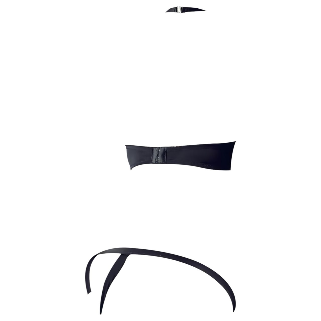 Cottelli - Fém gyűrűs melltartó szett (fekete) Cottelli - Fém gyűrűs melltartó szett (fekete)