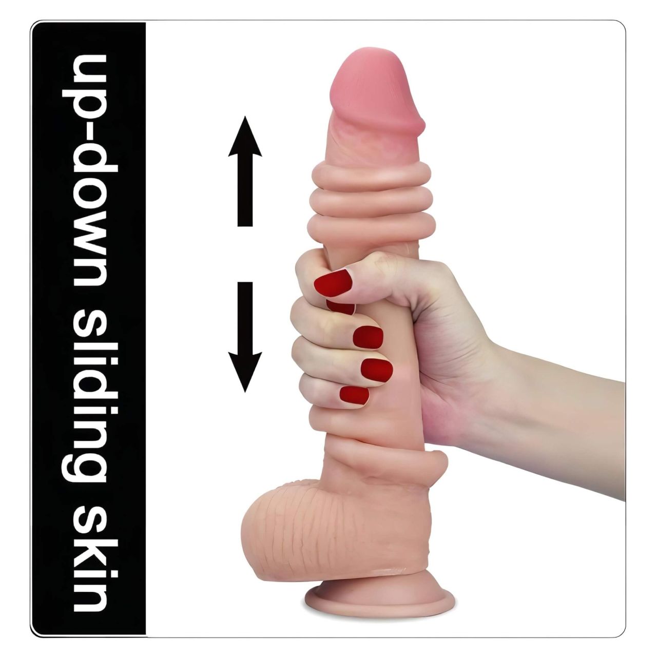 Lovetoy Sliding-Skin - kétrétegű dildó - 23cm (natúr) Lovetoy Sliding-Skin - kétrétegű dildó - 23cm (natúr)