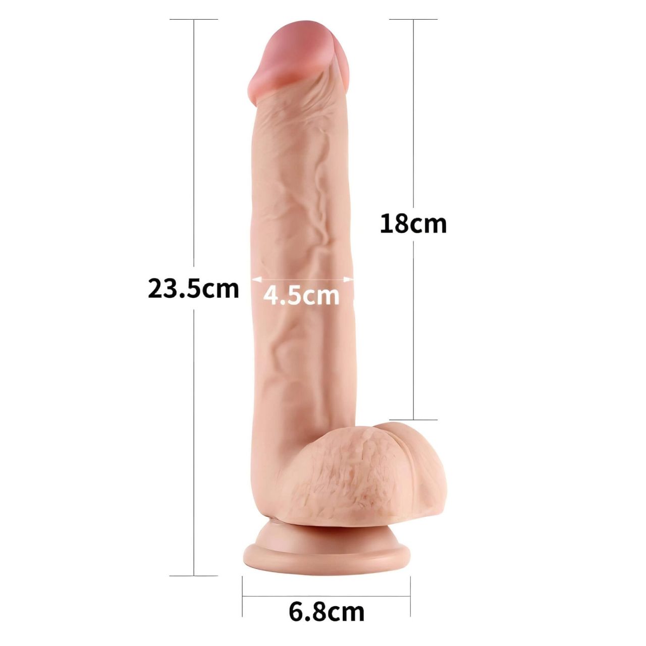 Lovetoy Sliding-Skin - kétrétegű dildó - 23cm (natúr) Lovetoy Sliding-Skin - kétrétegű dildó - 23cm (natúr)