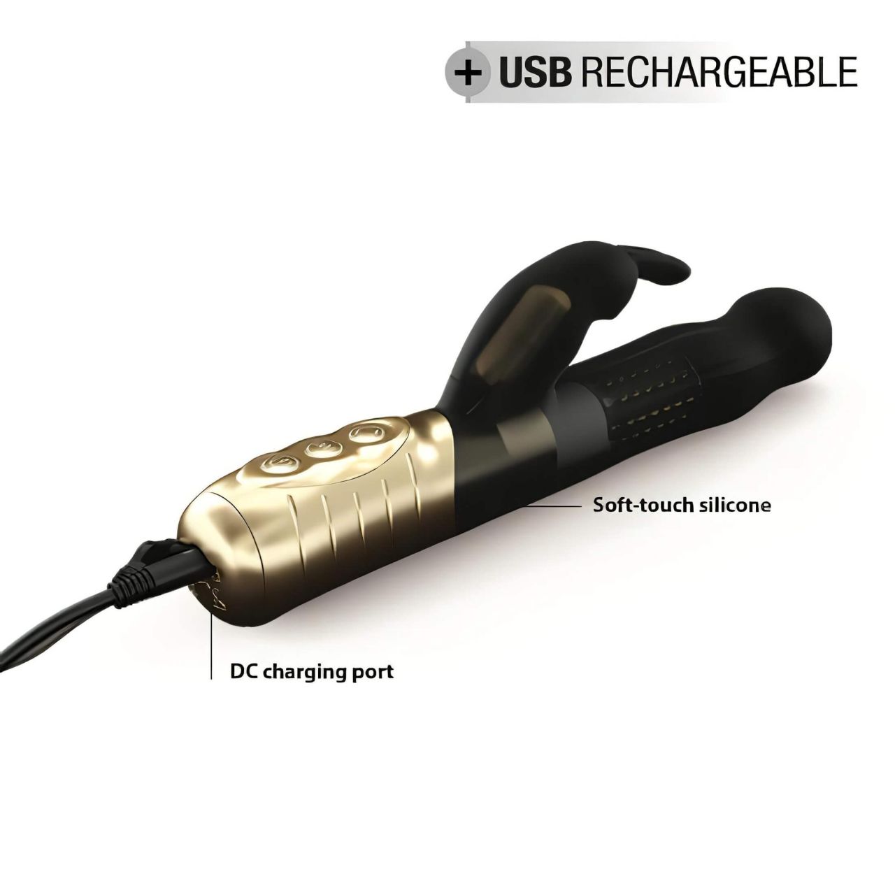 / Dorcel Baby Rabbit 2.0 - csiklókaros vibrátor (fekete-arany) / Dorcel Baby Rabbit 2.0 - csiklókaros vibrátor (fekete-arany)