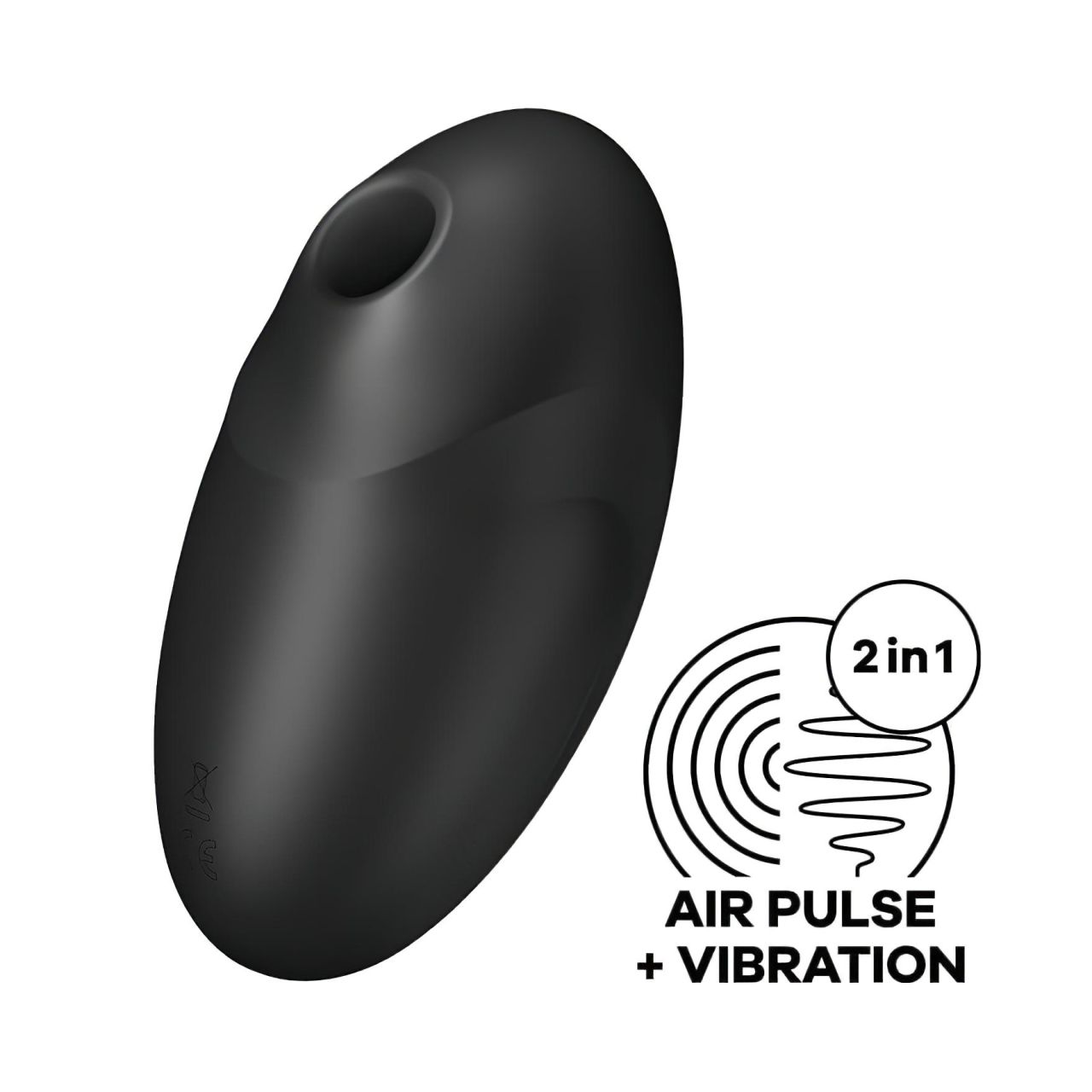 Satisfyer Vulva Lover 3 - léghullámos csiklóizgató (fekete)