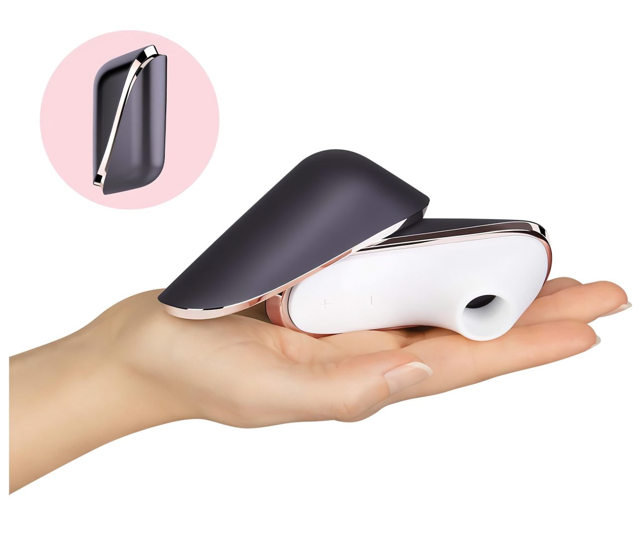 Satisfyer Traveler - utazó akkus csiklóizgató (fekete-fehér) Satisfyer Traveler - utazó akkus csiklóizgató (fekete-fehér)