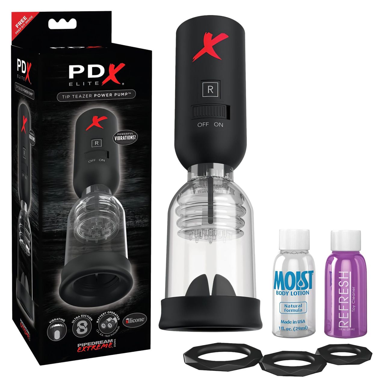 PDX Elite Tip Teazer - automata makkszívó vibrátor (fekete) PDX Elite Tip Teazer - automata makkszívó vibrátor (fekete)