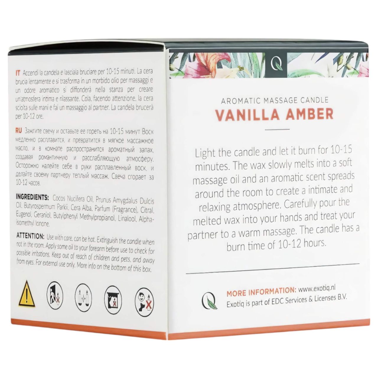 Exotiq - masszázsgyertya - vanília-amber (60g) Exotiq - masszázsgyertya - vanília-amber (60g)