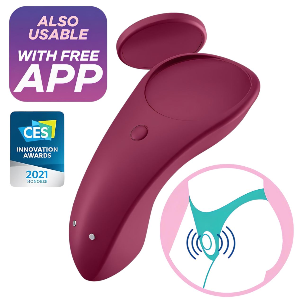 Satisfyer Sexy Secret - okos vízálló bugyi vibrátor (piros) Satisfyer Sexy Secret - okos vízálló bugyi vibrátor (piros)