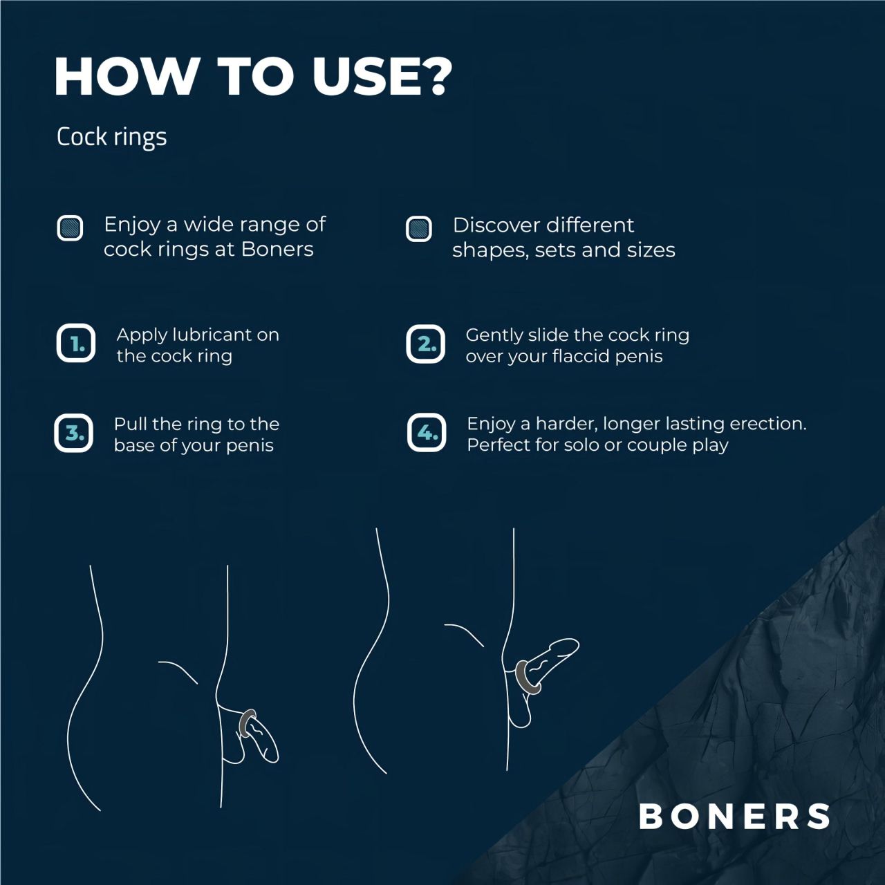 Boners Ergo - szilikon péniszgyűrű (szürke) Boners Ergo - szilikon péniszgyűrű (szürke)