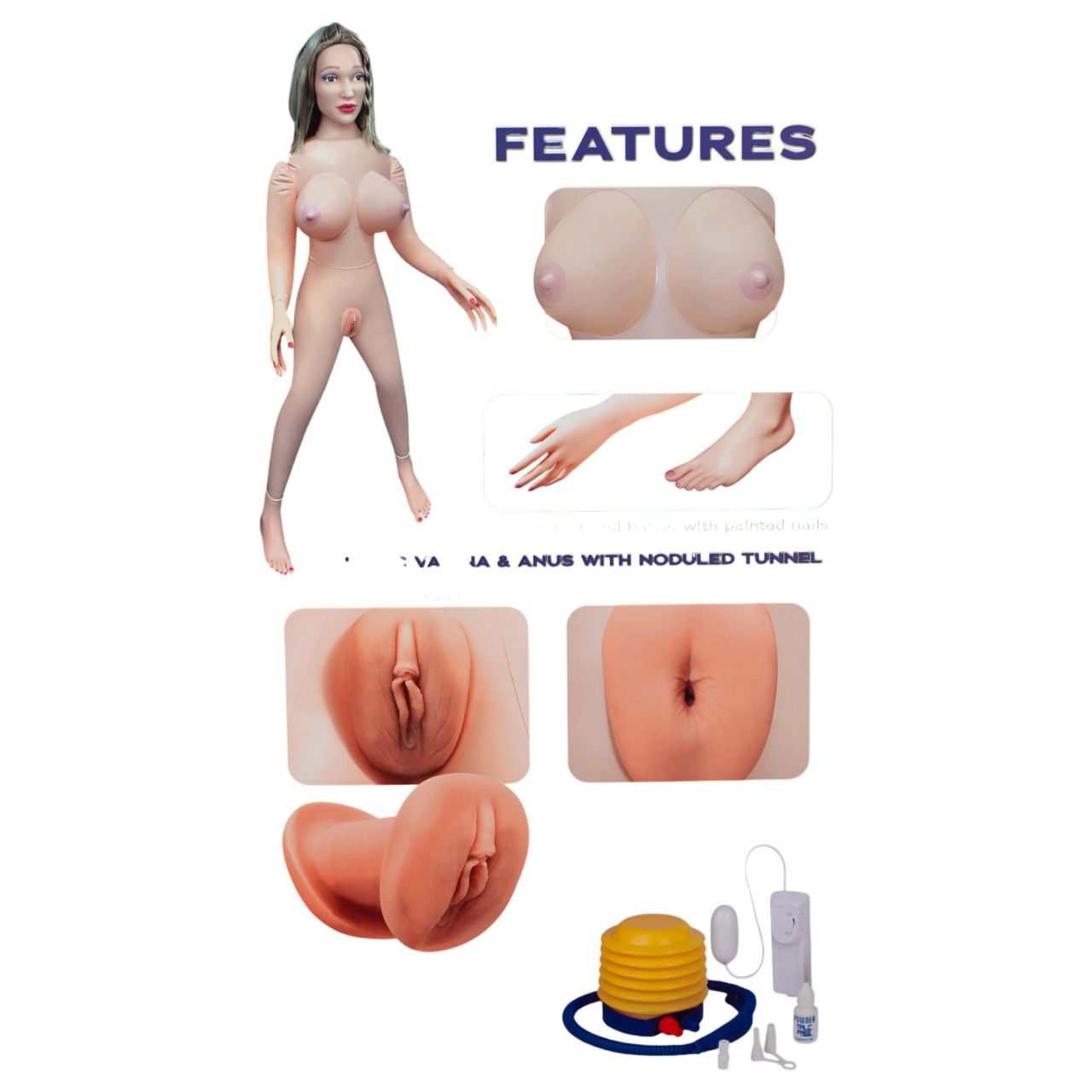 Excellent Power Amanda - életnagyságú vibrációs guminő Excellent Power Amanda - életnagyságú vibrációs guminő