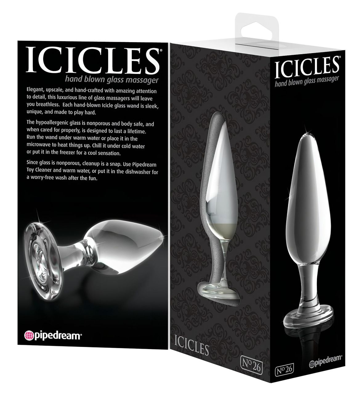 Icicles No. 26 - kúpos, üveg anál plug (átlátszó) Icicles No. 26 - kúpos, üveg anál plug (átlátszó)