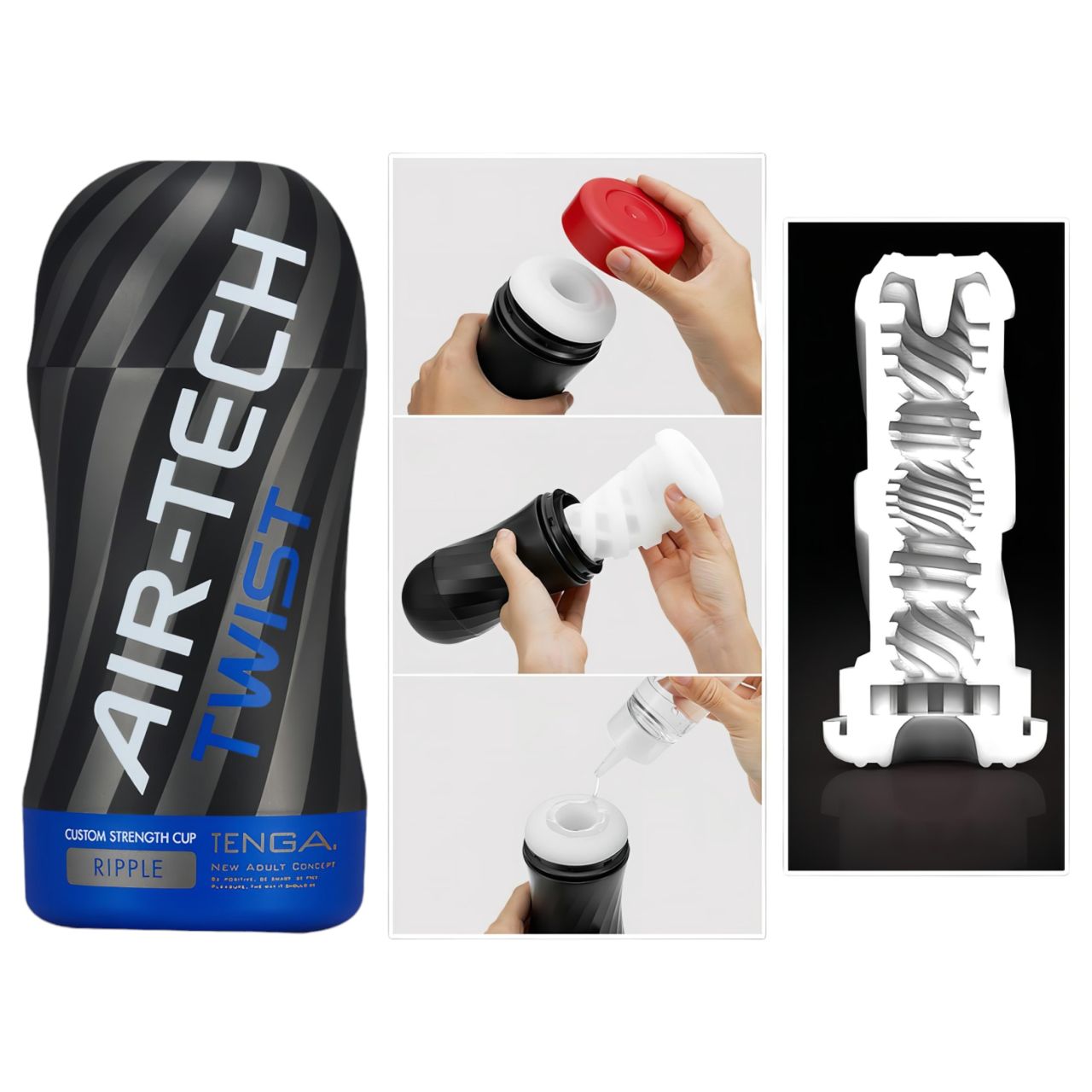 TENGA Air Tech Twist Ripple - maszturbátor TENGA Air Tech Twist Ripple - maszturbátor