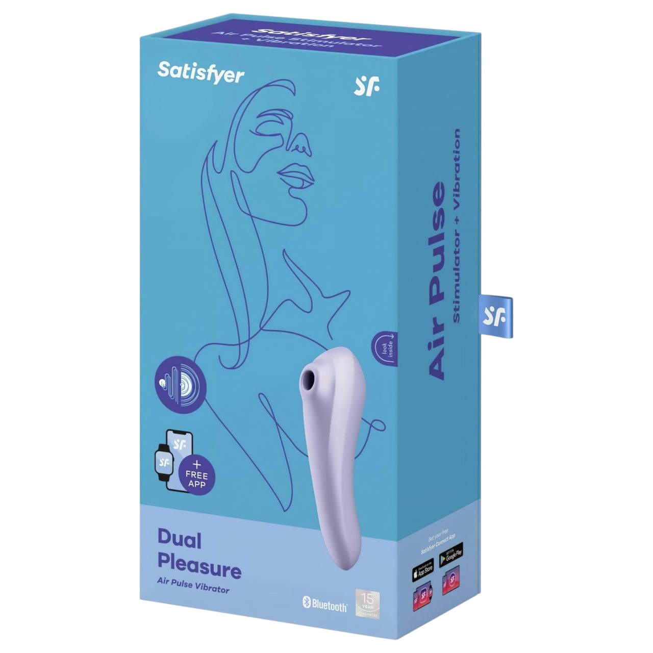 Satisfyer Dual Pleasure - okos léghullámos 2in1 vibrátor (lila) Satisfyer Dual Pleasure - okos léghullámos 2in1 vibrátor (lila)