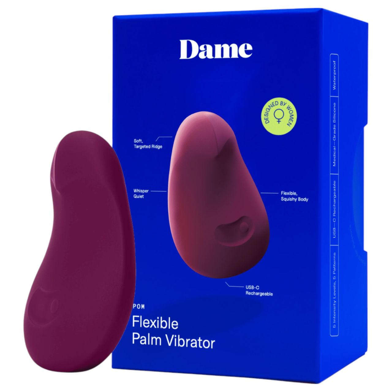 Dame Pom - akkus csikló vibrátor (lila)