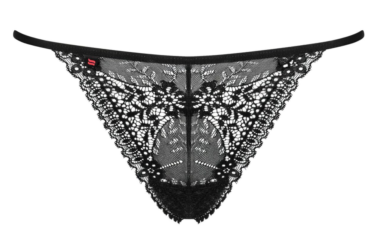Obsessive Intensa - pántos csipke tanga (fekete) Obsessive Intensa - pántos csipke tanga (fekete)