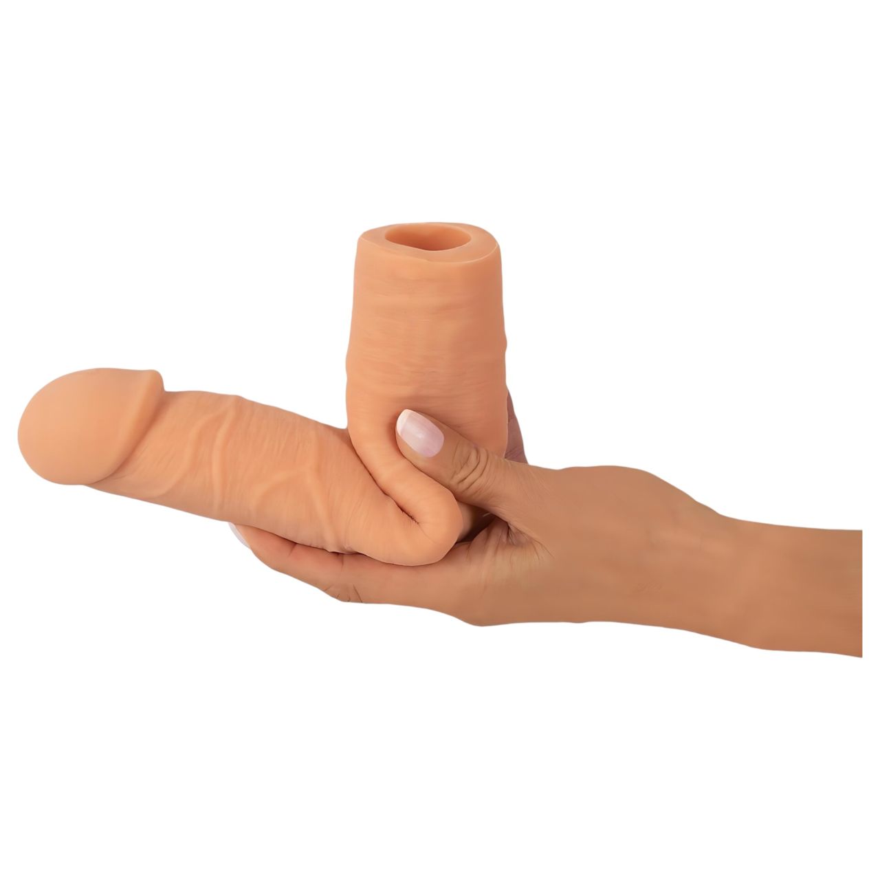 Nature Skin - hosszabbító, vastagító péniszköpeny (24cm) Nature Skin - hosszabbító, vastagító péniszköpeny (24cm)