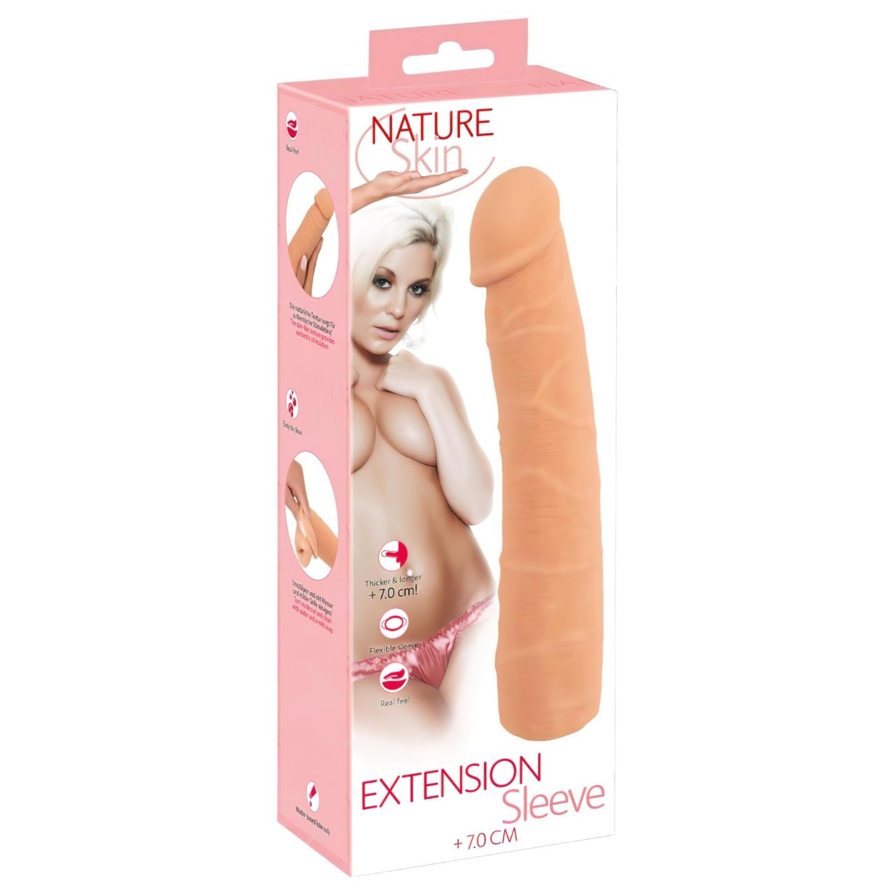 Nature Skin - hosszabbító, vastagító péniszköpeny (24cm) Nature Skin - hosszabbító, vastagító péniszköpeny (24cm)