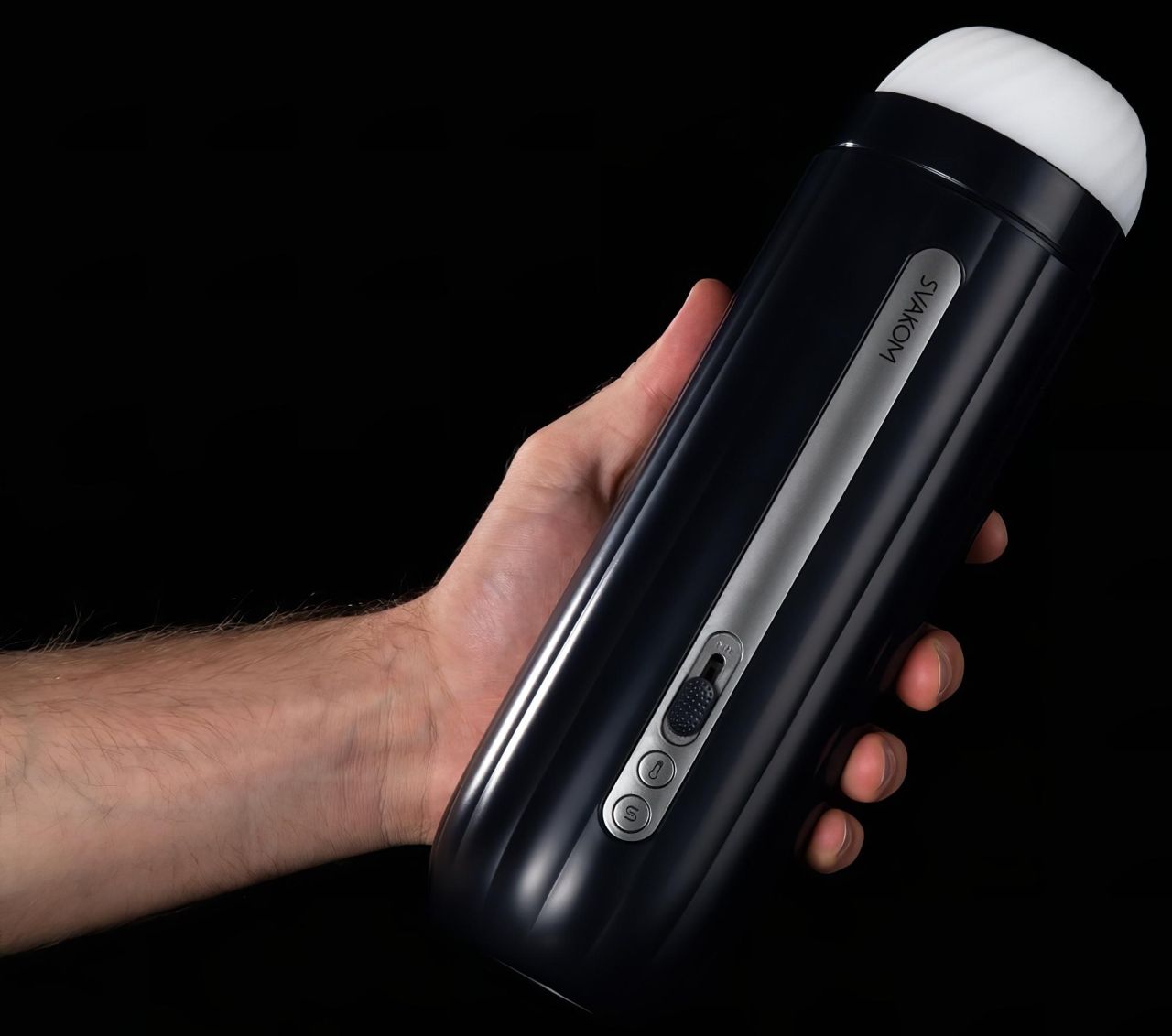 Svakom Hannes Neo - melegítő, fel-le mozgó maszturbátor (kék)