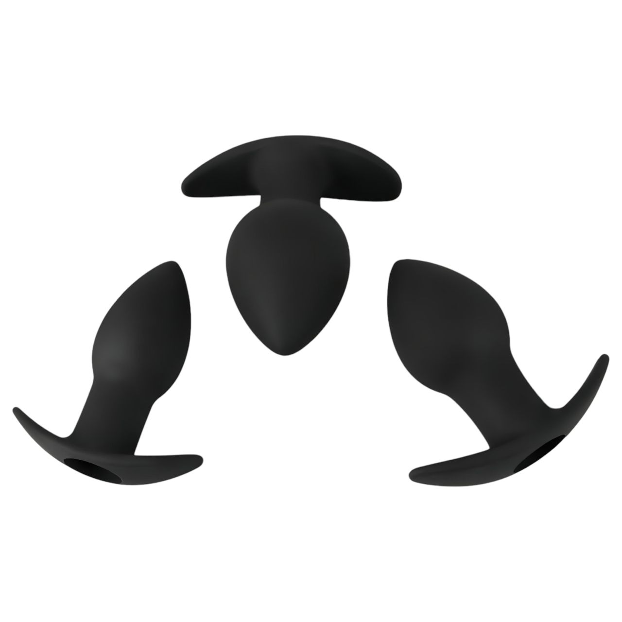 Black Velvets - akkus anál vibrátor szett - 3 részes (fekete)