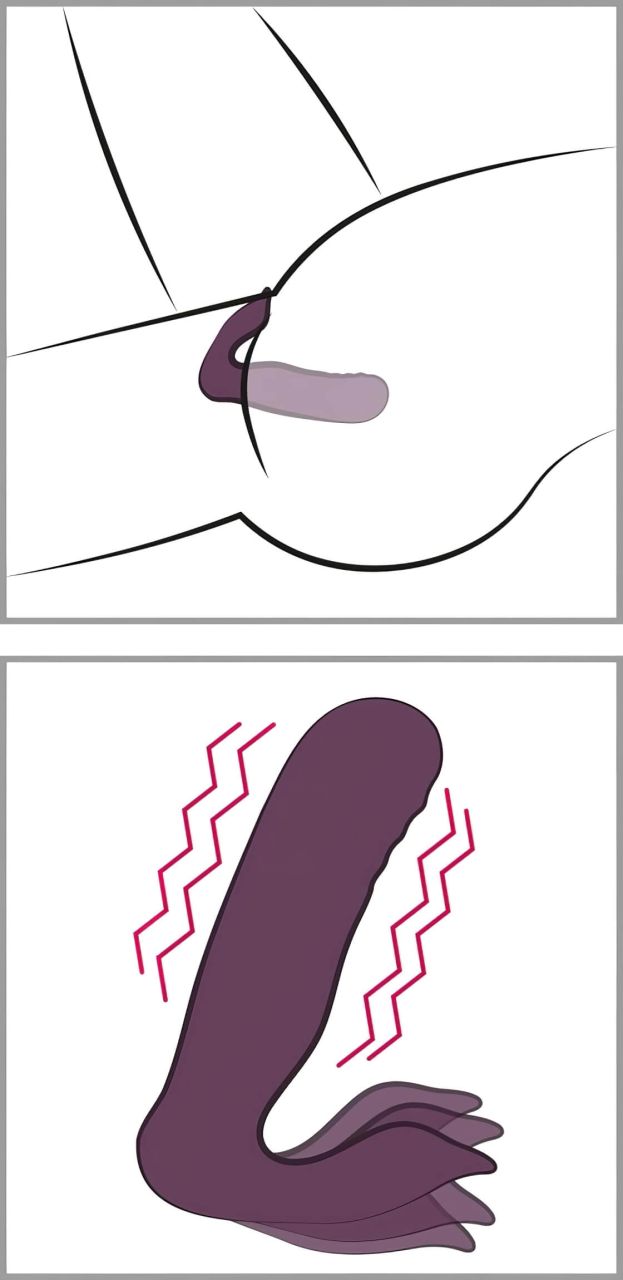 Javida RC - rádiós, 2 funkciós csikló vibrátor (lila)