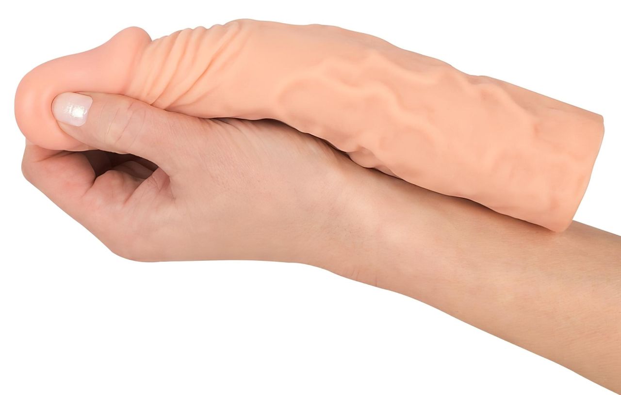 Nature Skin - hosszabbító, vastagító péniszköpeny (19,5cm) Nature Skin - hosszabbító, vastagító péniszköpeny (19,5cm)