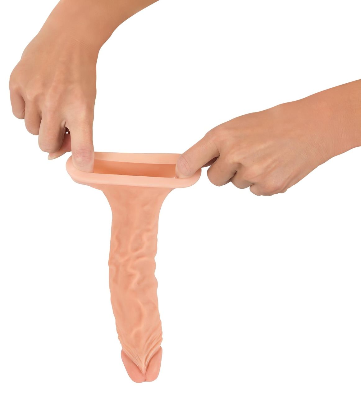 Nature Skin - hosszabbító, vastagító péniszköpeny (19,5cm) Nature Skin - hosszabbító, vastagító péniszköpeny (19,5cm)