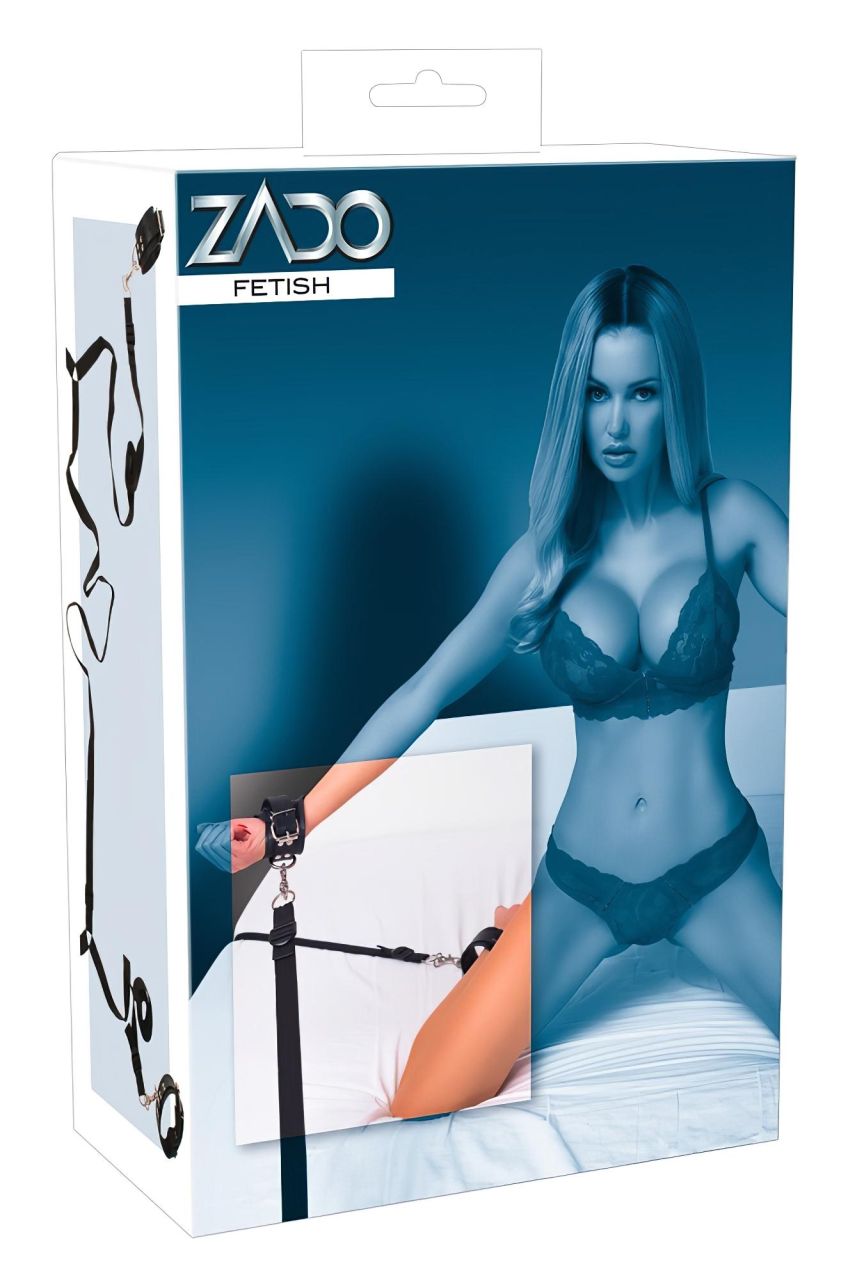 ZADO - bőr ágyhoz kötöző szett (fekete) ZADO - bőr ágyhoz kötöző szett (fekete)