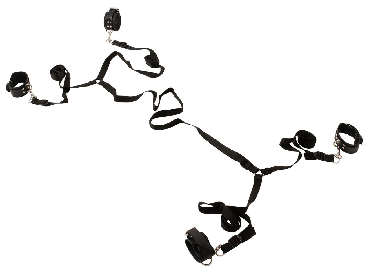 ZADO - bőr ágyhoz kötöző szett (fekete) ZADO - bőr ágyhoz kötöző szett (fekete)