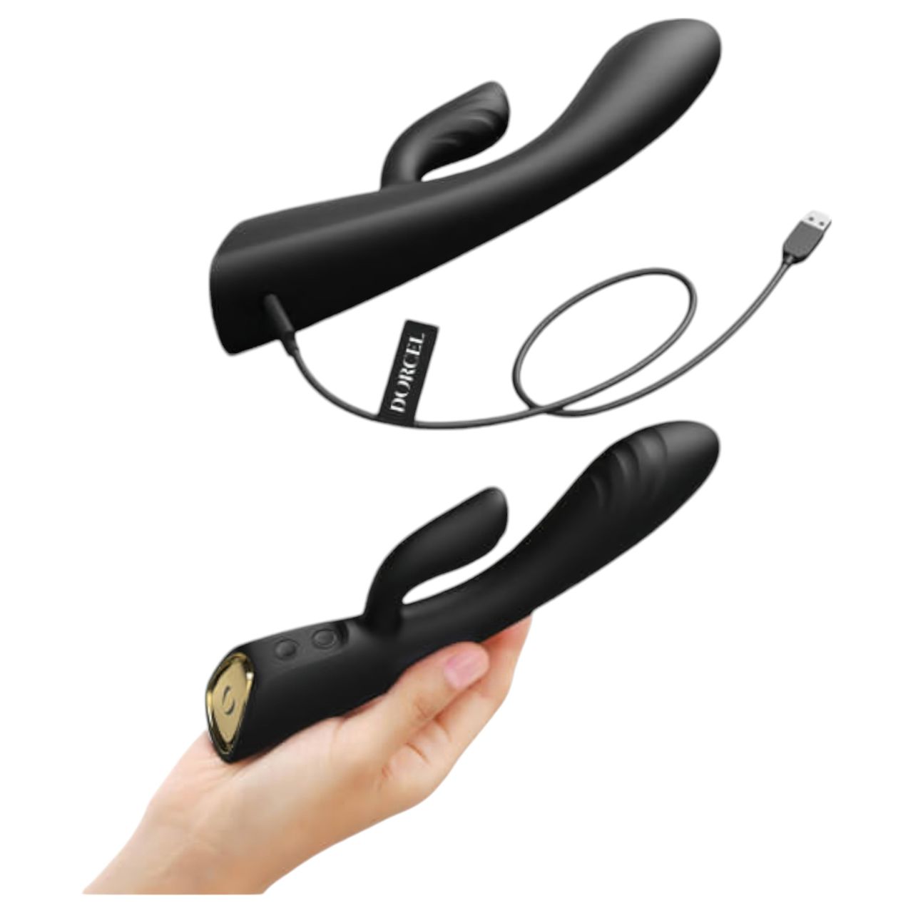 Dorcel Flexi Rabbit - melegítő csiklókaros vibrátor (fekete) Dorcel Flexi Rabbit - melegítő csiklókaros vibrátor (fekete)