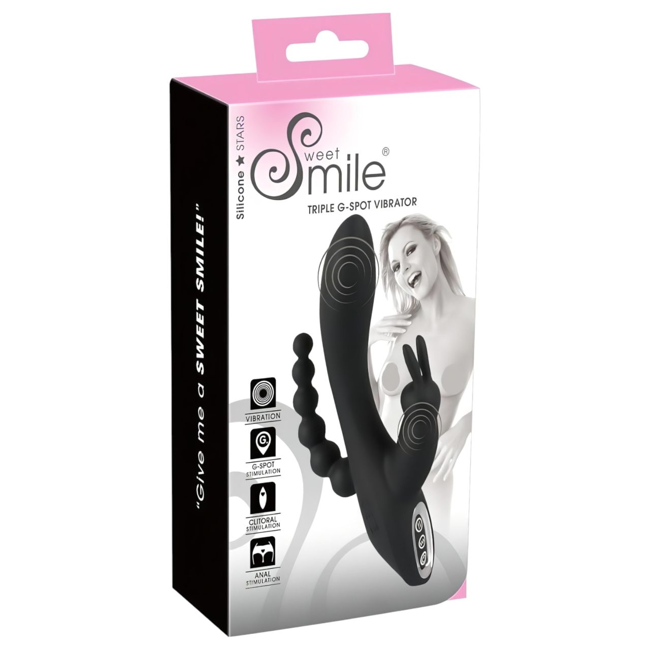 SMILE Triple - akkus, vízálló 3 ágú vibrátor (fekete) SMILE Triple - akkus, vízálló 3 ágú vibrátor (fekete)