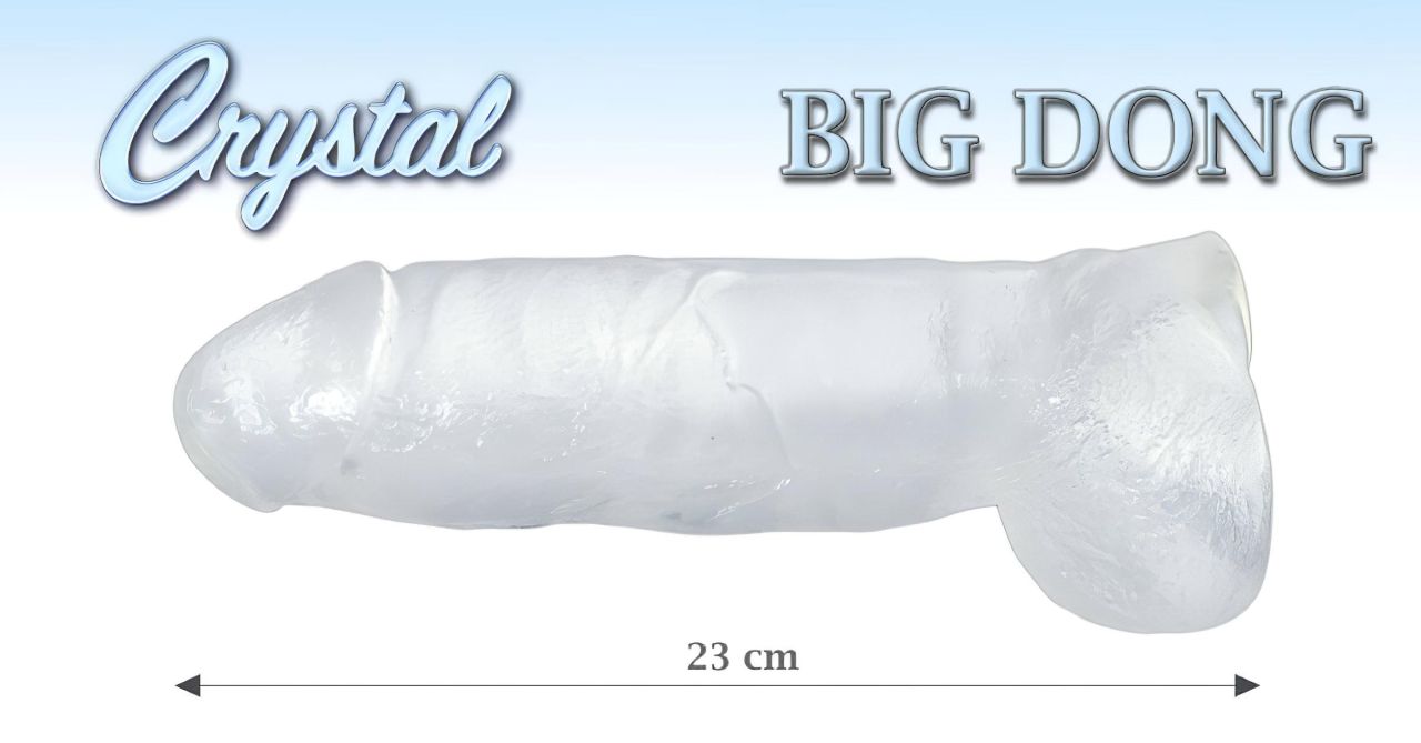 Crystal Clear Big Dong - zselés óriás dildó (21,5 cm) Crystal Clear Big Dong - zselés óriás dildó (21,5 cm)