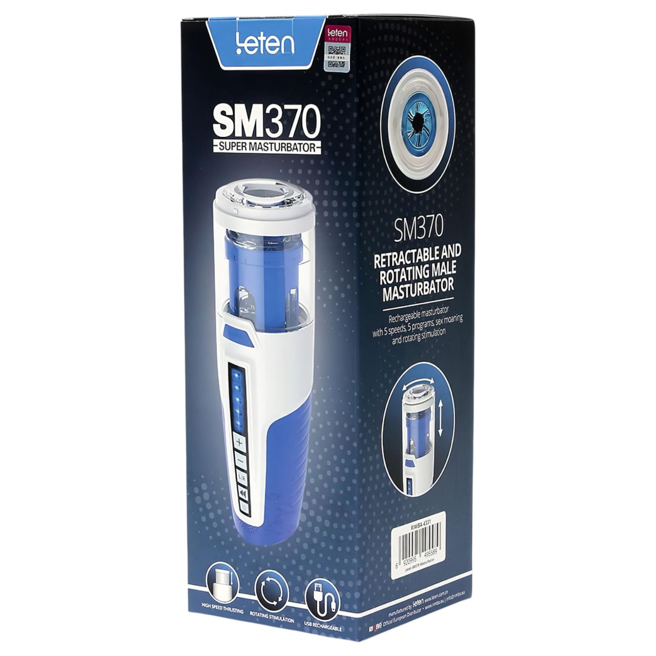 Leten SM370 - nyögő, forgó maszturbátor (fehér) Leten SM370 - nyögő, forgó maszturbátor (fehér)