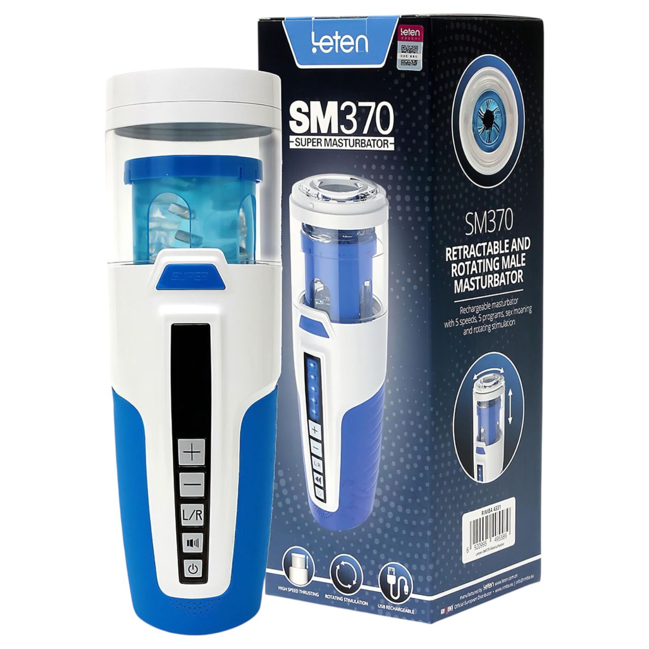 Leten SM370 - nyögő, forgó maszturbátor (fehér) Leten SM370 - nyögő, forgó maszturbátor (fehér)