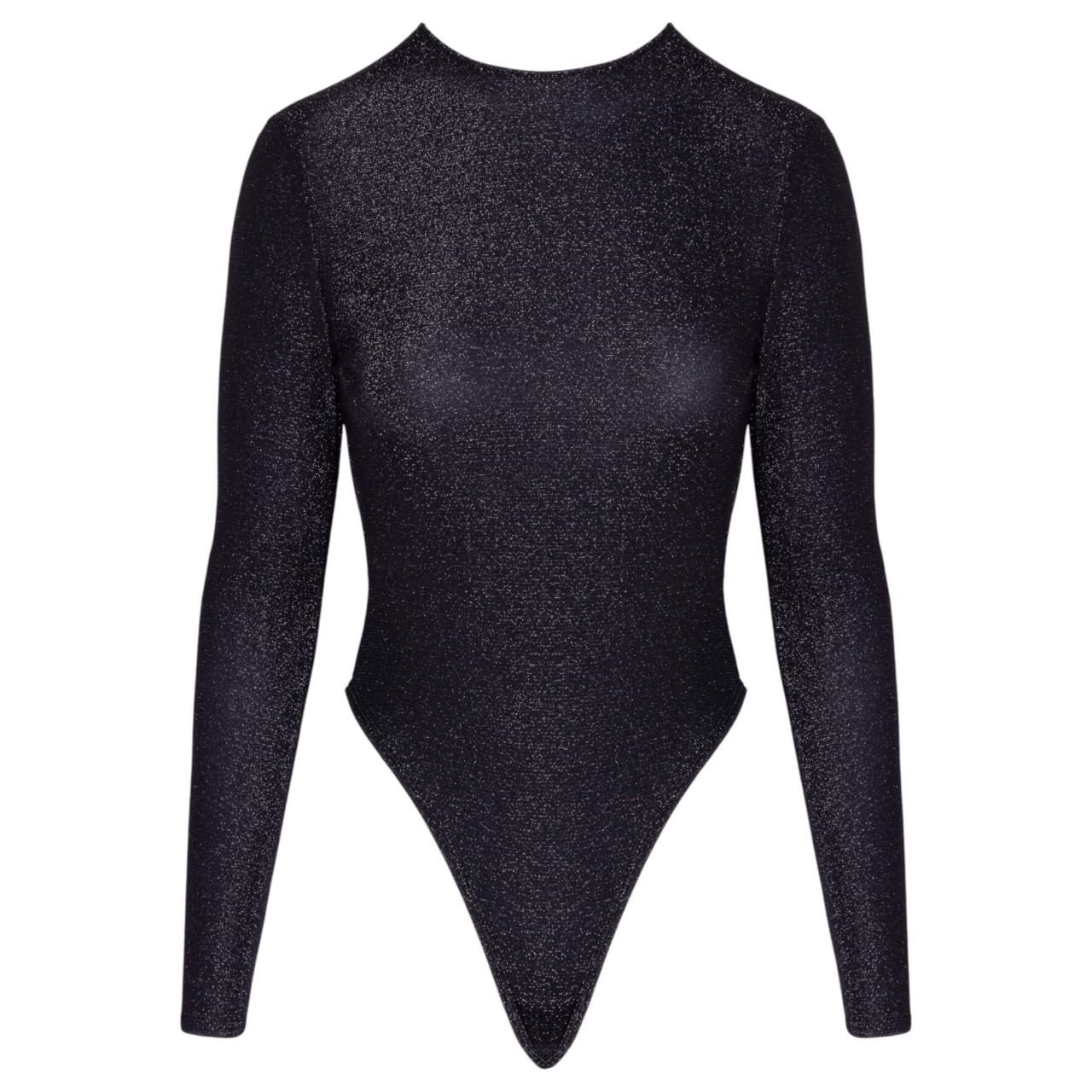 Cottelli - nyitott hátú, csillogós body (fekete) Cottelli - nyitott hátú, csillogós body (fekete)