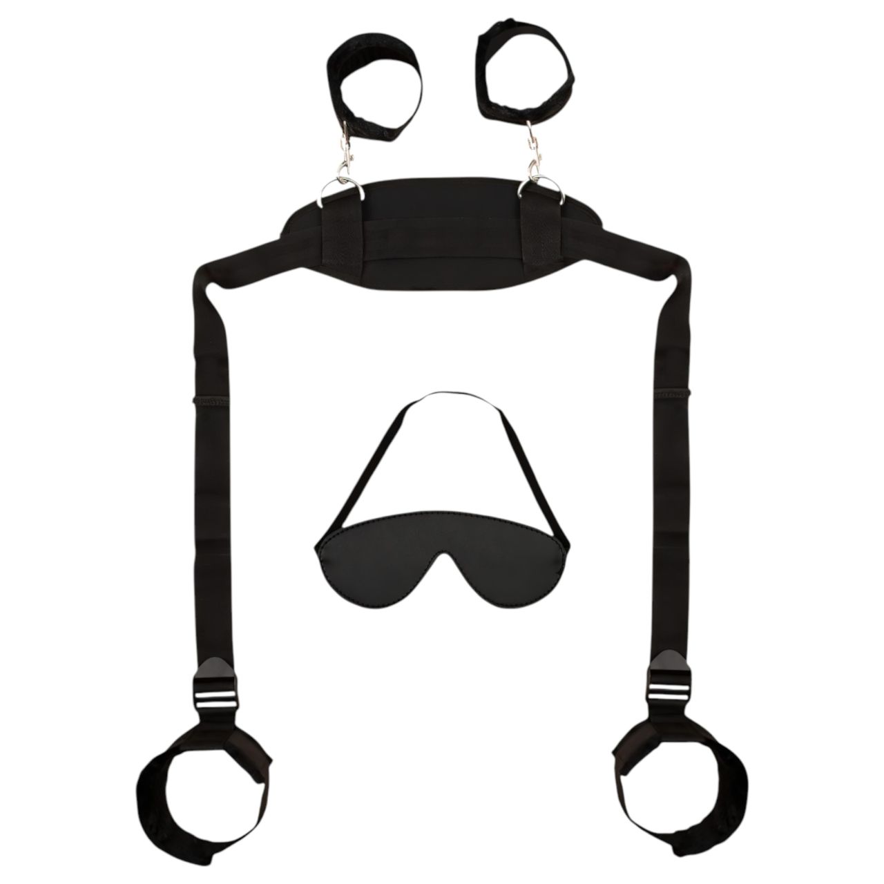 Bad Kitty - nyak-csukló-boka bilincs (fekete)