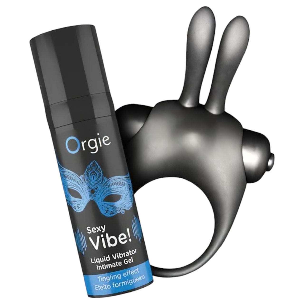 Orgie Bunny - vibrációs péniszgyűrű szett (fekete) Orgie Bunny - vibrációs péniszgyűrű szett (fekete)