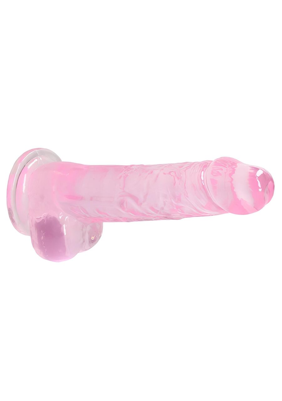 REALROCK - átlátszó élethű dildó - pink (19cm) REALROCK - átlátszó élethű dildó - pink (19cm)