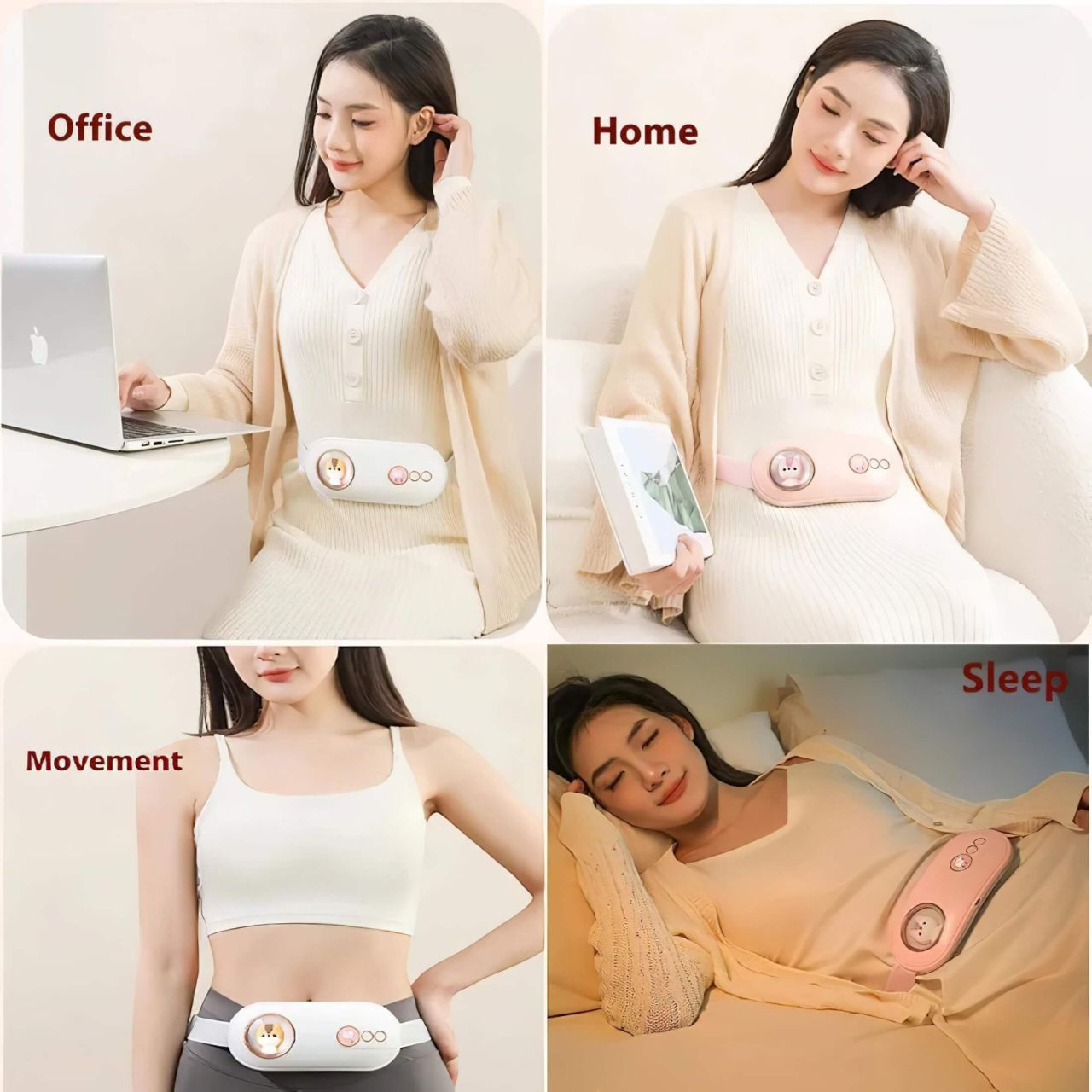 EMS - Állatos menstruációs masszírozó öv (fehér) EMS - Állatos menstruációs masszírozó öv (fehér)