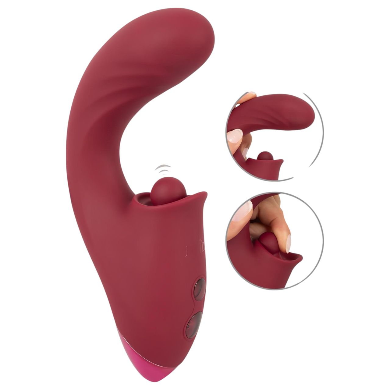 Javida - 3in1 nyelves vibrátor (piros) Javida - 3in1 nyelves vibrátor (piros)