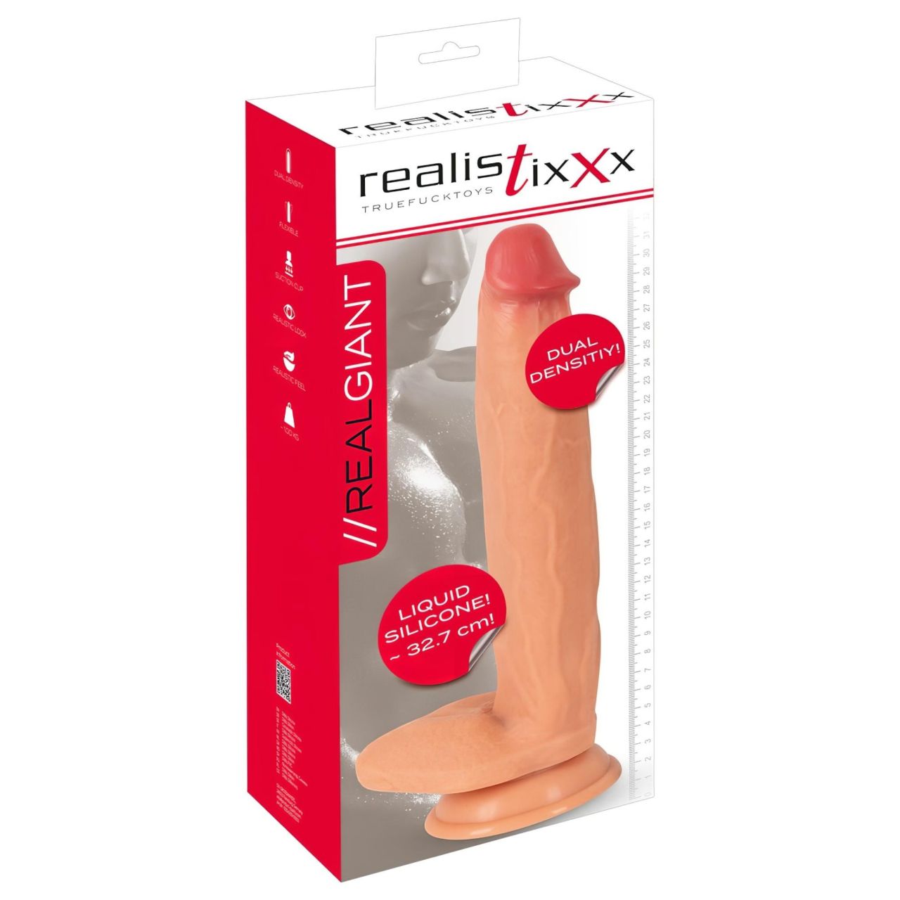 Realistixxx Real Giant - extra nagy, herés dildó (natúr) Realistixxx Real Giant - extra nagy, herés dildó (natúr)