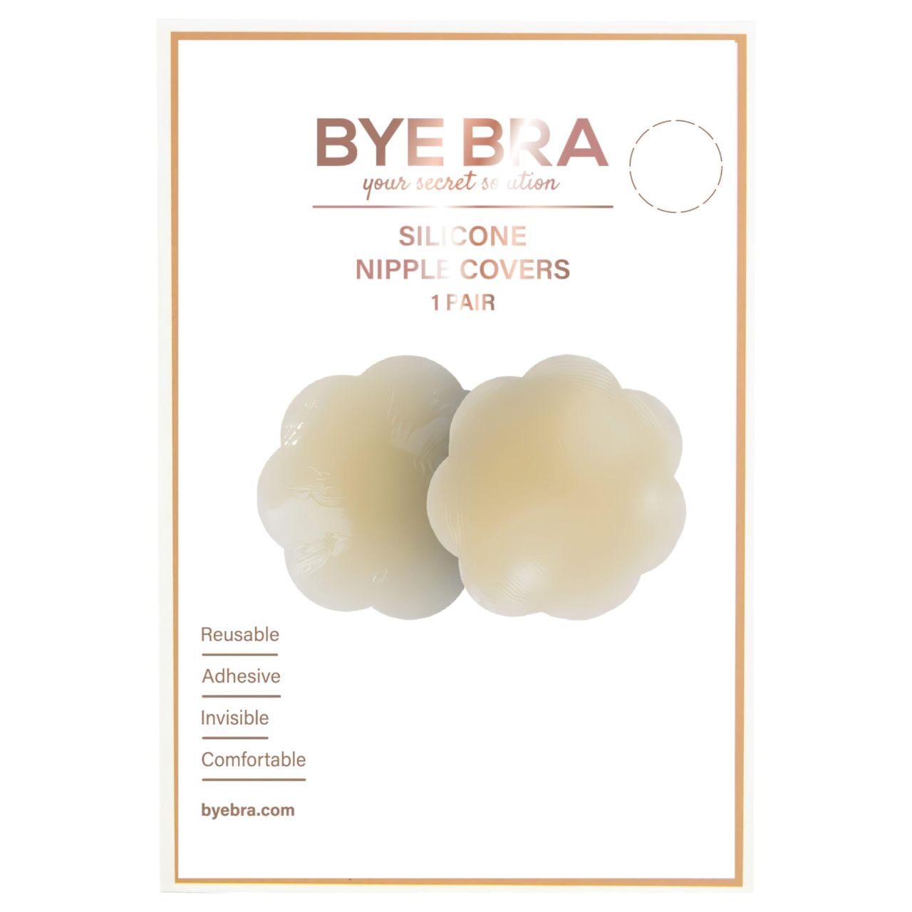 Bye Bra - virág mellbimbó tapasz - natúr (2db) Bye Bra - virág mellbimbó tapasz - natúr (2db)