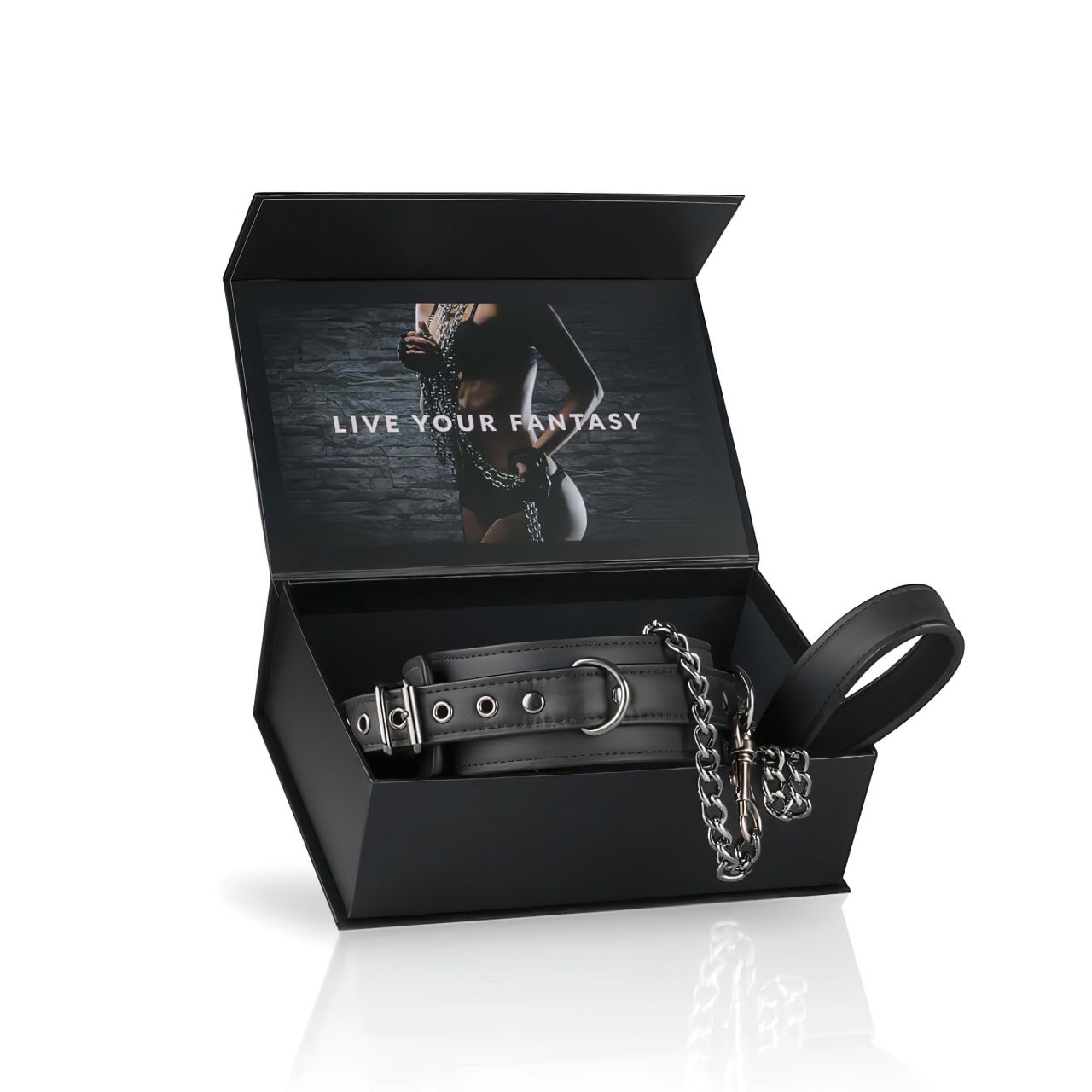 Easytoys - fétis nyakörv és póráz (fekete) Easytoys - fétis nyakörv és póráz (fekete)