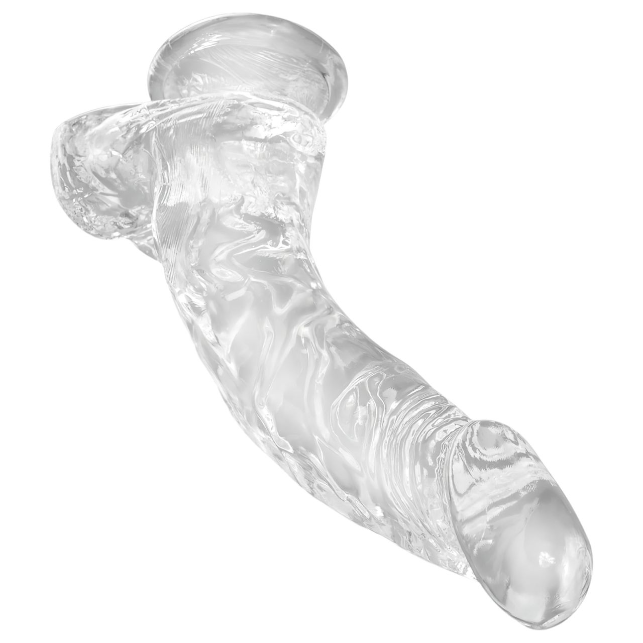 King Cock Clear 7,5 - tapadókorongos, herés dildó (19cm) King Cock Clear 7,5 - tapadókorongos, herés dildó (19cm)