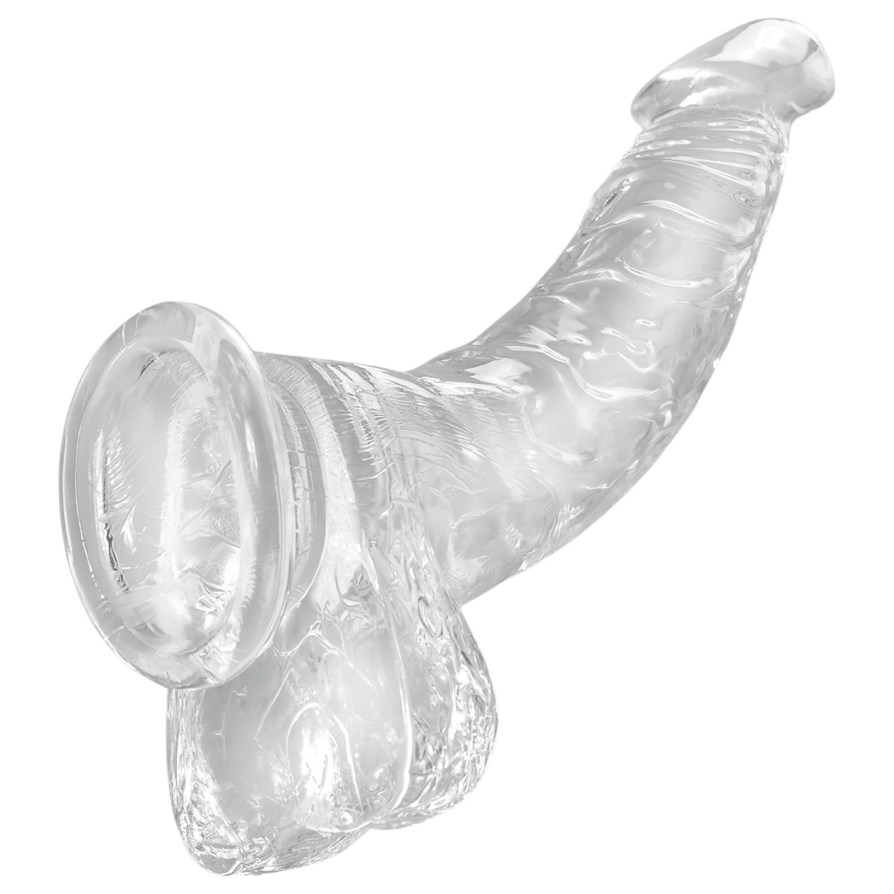 King Cock Clear 7,5 - tapadókorongos, herés dildó (19cm) King Cock Clear 7,5 - tapadókorongos, herés dildó (19cm)