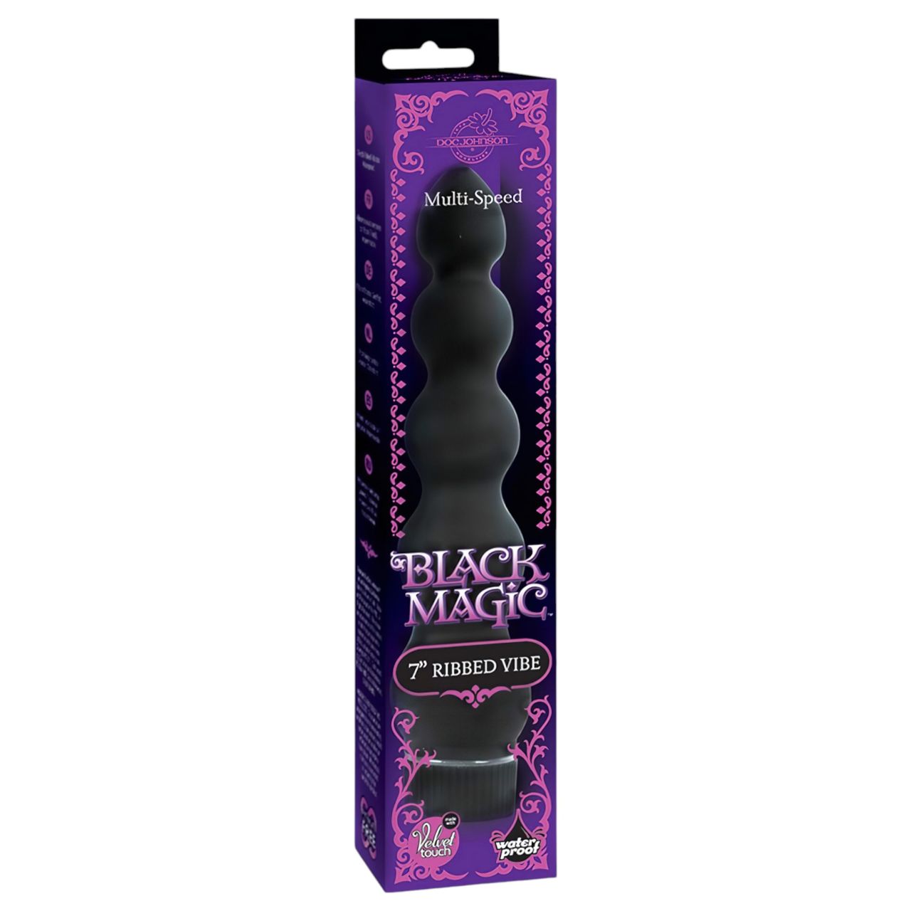 Black Magic 7 - merev 5 gyöngyös anál vibrátor (fekete) Black Magic 7 - merev 5 gyöngyös anál vibrátor (fekete)