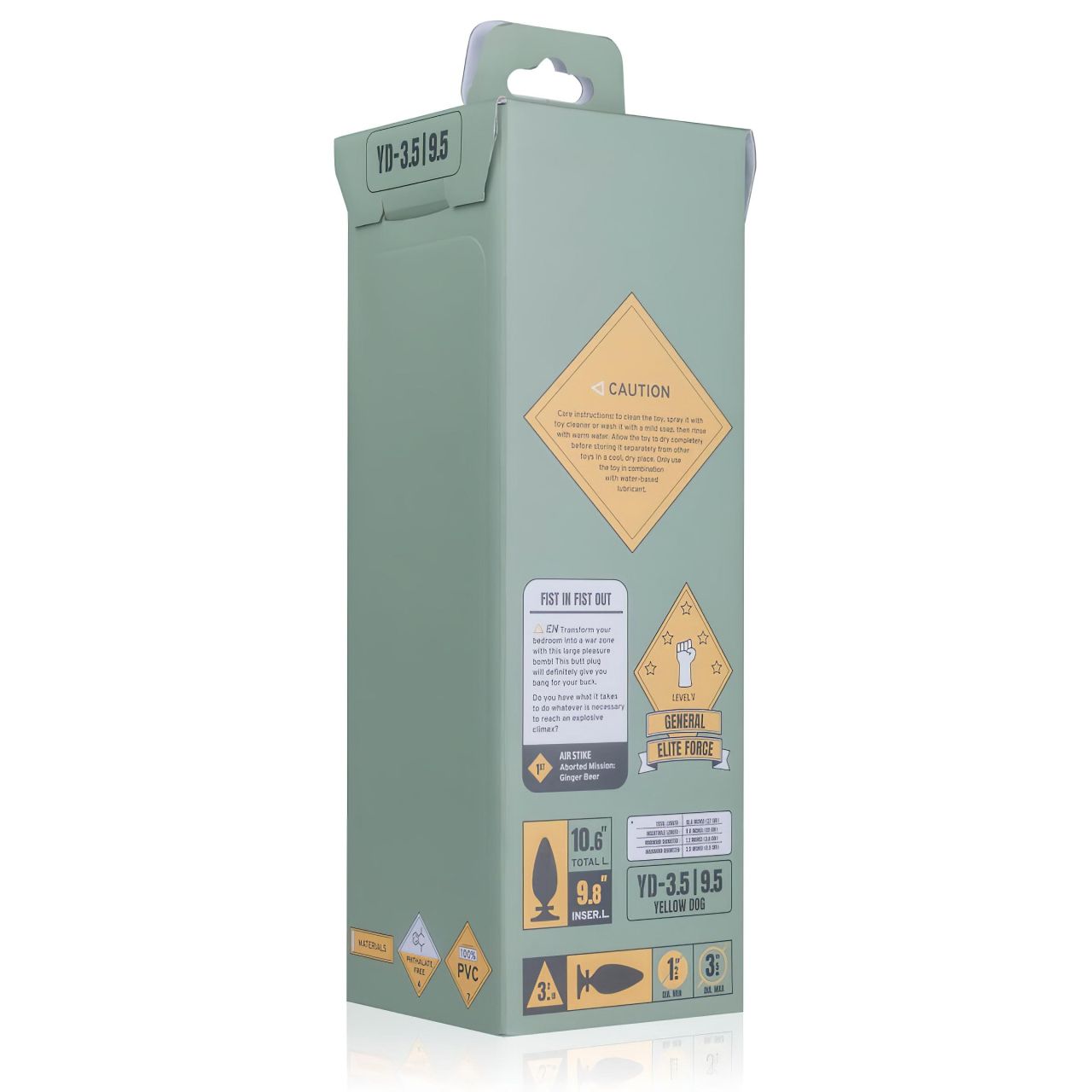 BUTTR Yellow Dog - tapadókorongos dildó (fekete) BUTTR Yellow Dog - tapadókorongos dildó (fekete)