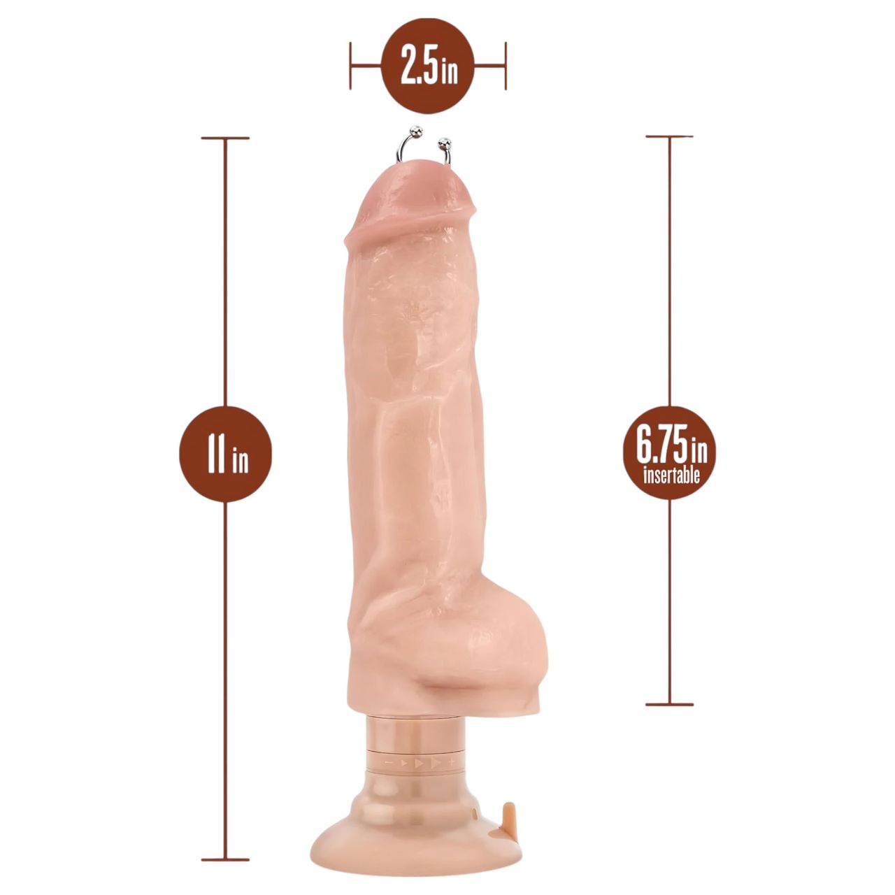 Blush Bad Boy - piercinges vibrátor - 33cm (natúr) Blush Bad Boy - piercinges vibrátor - 33cm (natúr)